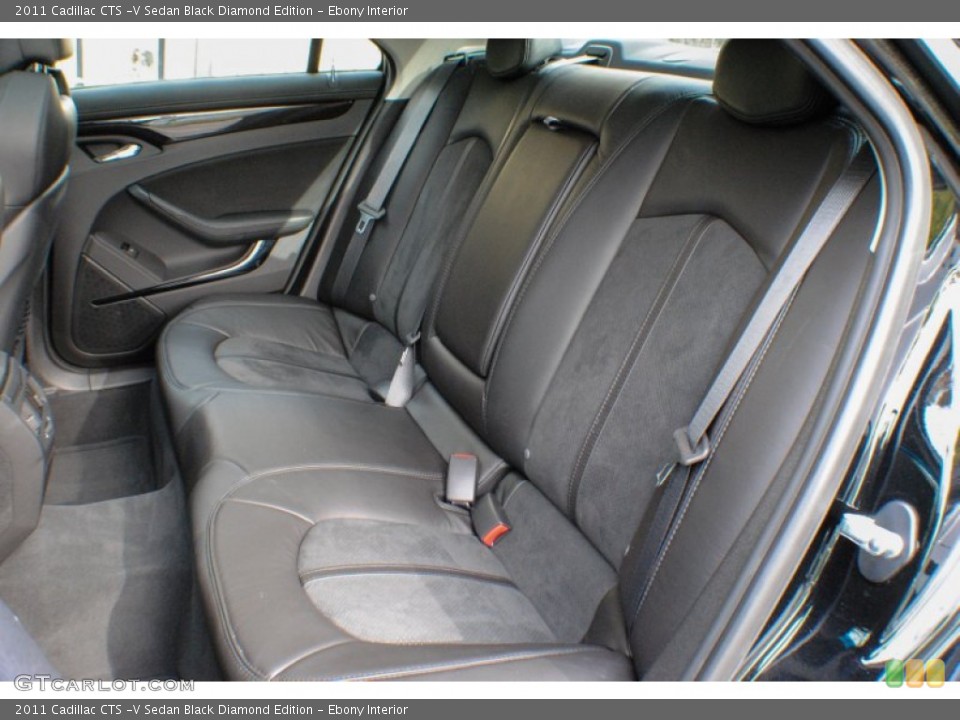 Ebony Interior Rear Seat for the 2011 Cadillac CTS -V Sedan Black Diamond Edition #72461226