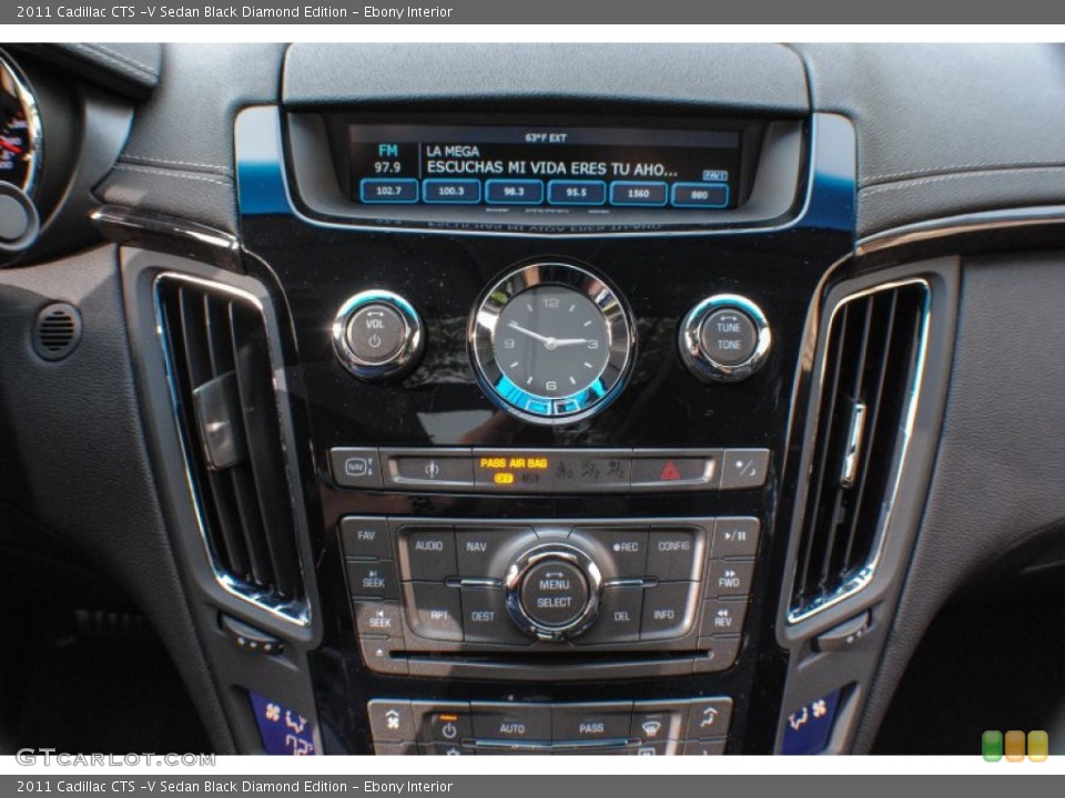 Ebony Interior Controls for the 2011 Cadillac CTS -V Sedan Black Diamond Edition #72461283