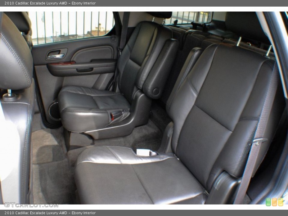 Ebony Interior Rear Seat for the 2010 Cadillac Escalade Luxury AWD #72461597