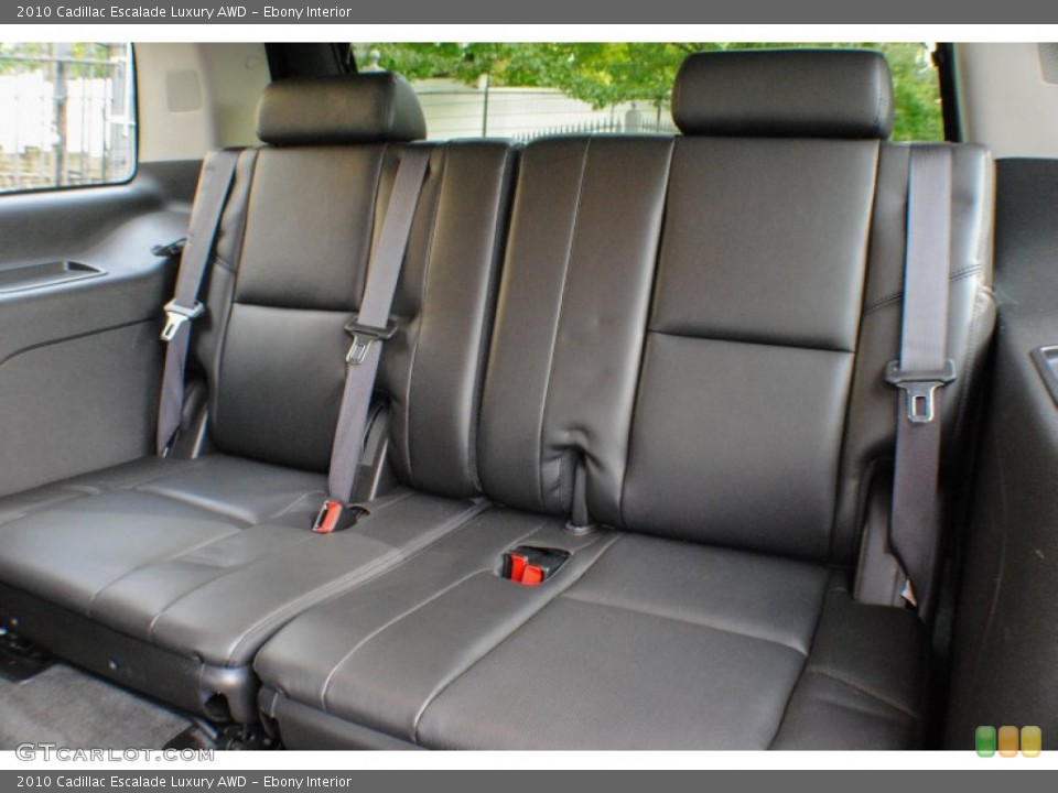 Ebony Interior Rear Seat for the 2010 Cadillac Escalade Luxury AWD #72461610