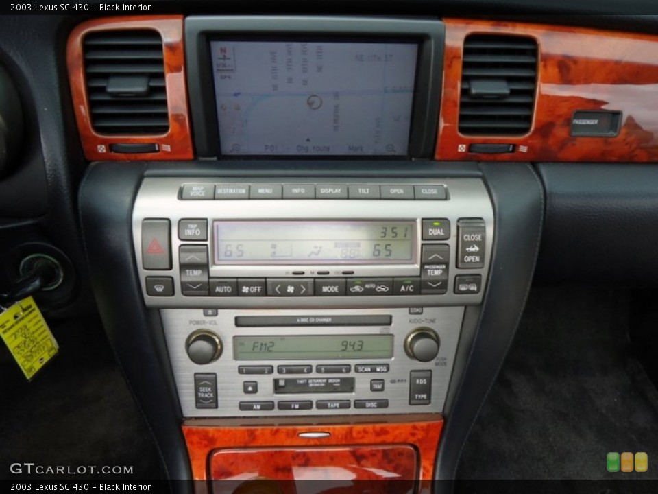 Black Interior Controls for the 2003 Lexus SC 430 #72461658