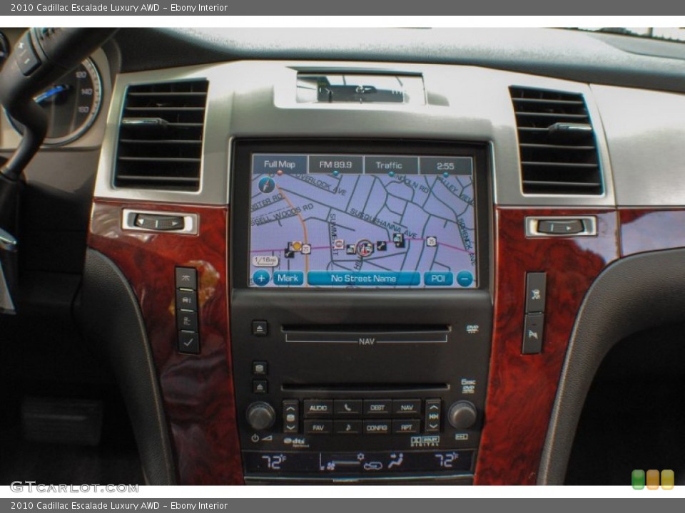 Ebony Interior Navigation for the 2010 Cadillac Escalade Luxury AWD #72461666