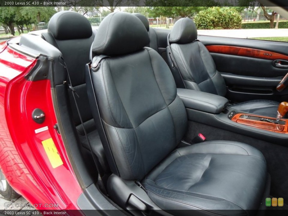Black Interior Front Seat for the 2003 Lexus SC 430 #72461931