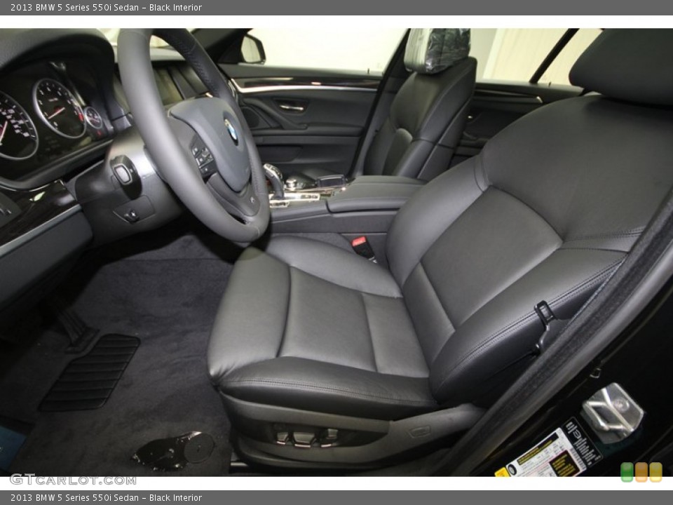Black Interior Front Seat for the 2013 BMW 5 Series 550i Sedan #72465512