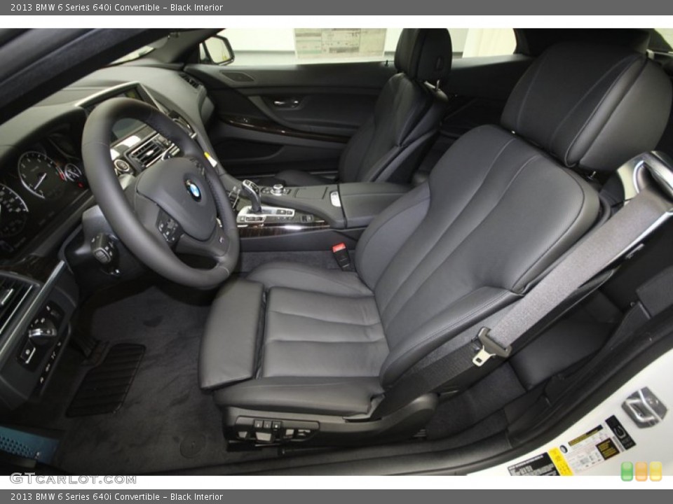 Black Interior Front Seat for the 2013 BMW 6 Series 640i Convertible #72465673