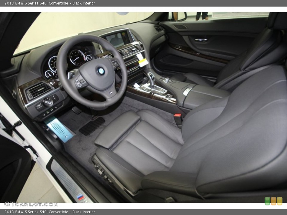 Black Interior Prime Interior for the 2013 BMW 6 Series 640i Convertible #72465725