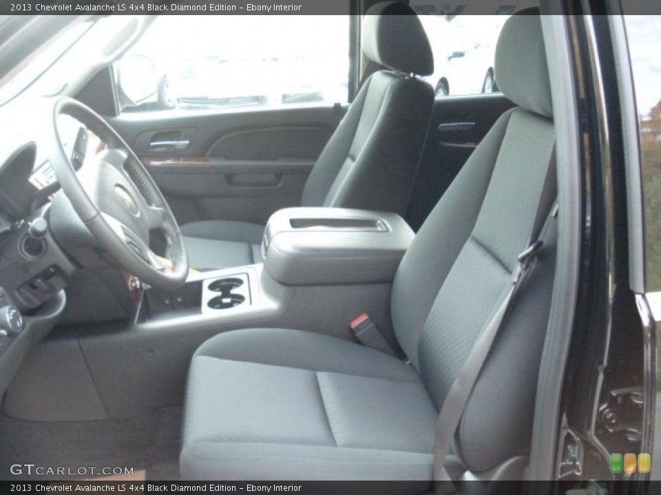 Ebony Interior Front Seat for the 2013 Chevrolet Avalanche LS 4x4 Black Diamond Edition #72468539
