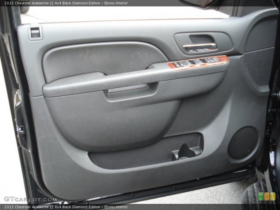 Ebony Interior Door Panel for the 2013 Chevrolet Avalanche LS 4x4 Black Diamond Edition #72468542