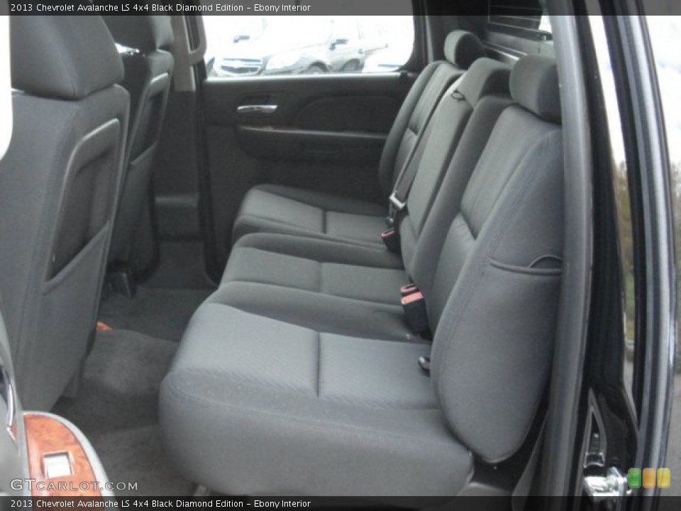 Ebony Interior Rear Seat for the 2013 Chevrolet Avalanche LS 4x4 Black Diamond Edition #72468545