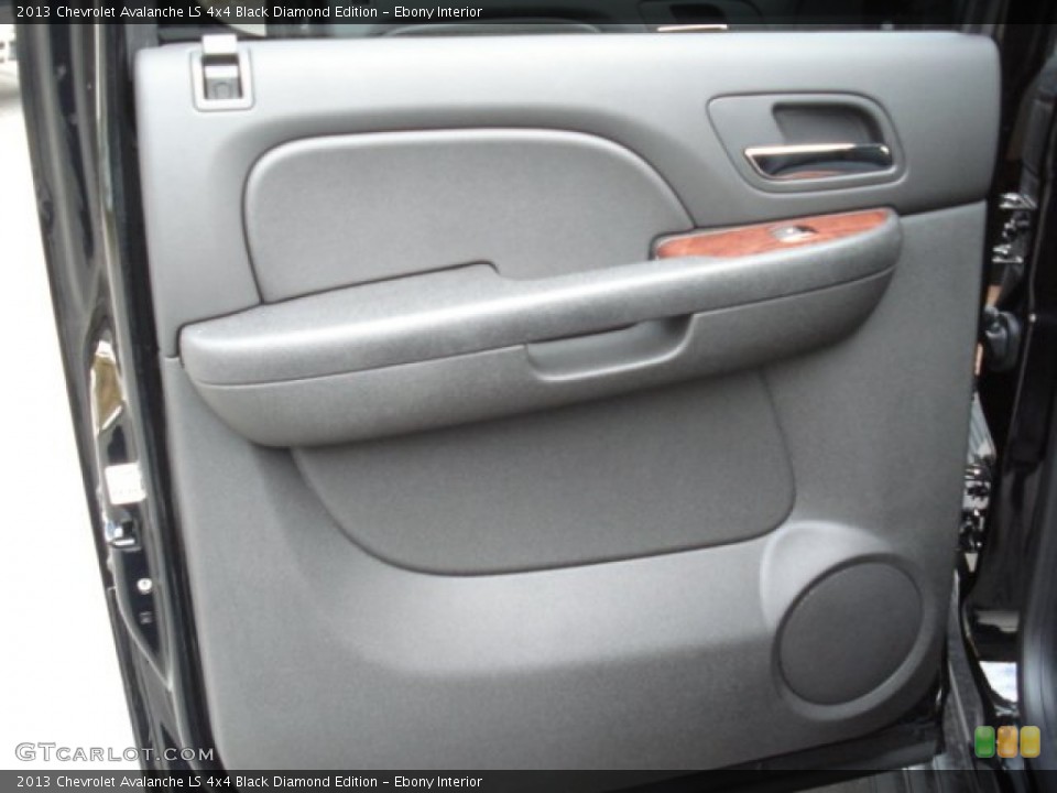 Ebony Interior Door Panel for the 2013 Chevrolet Avalanche LS 4x4 Black Diamond Edition #72468548