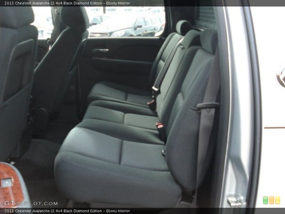 Ebony Interior Rear Seat for the 2013 Chevrolet Avalanche LS 4x4 Black Diamond Edition #72468605