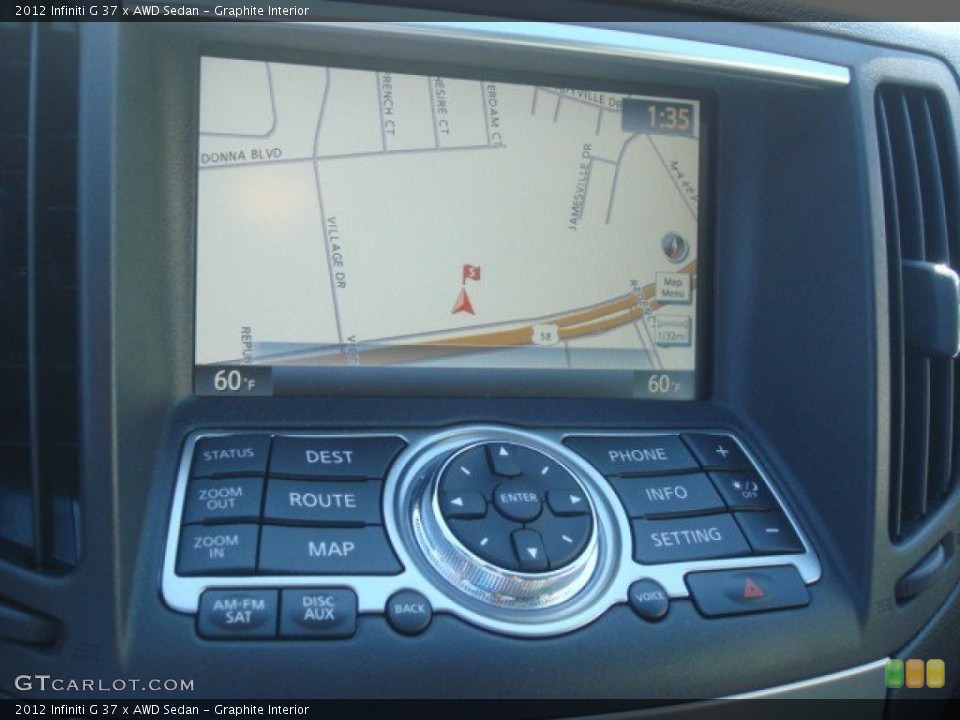 Graphite Interior Navigation for the 2012 Infiniti G 37 x AWD Sedan #72471478