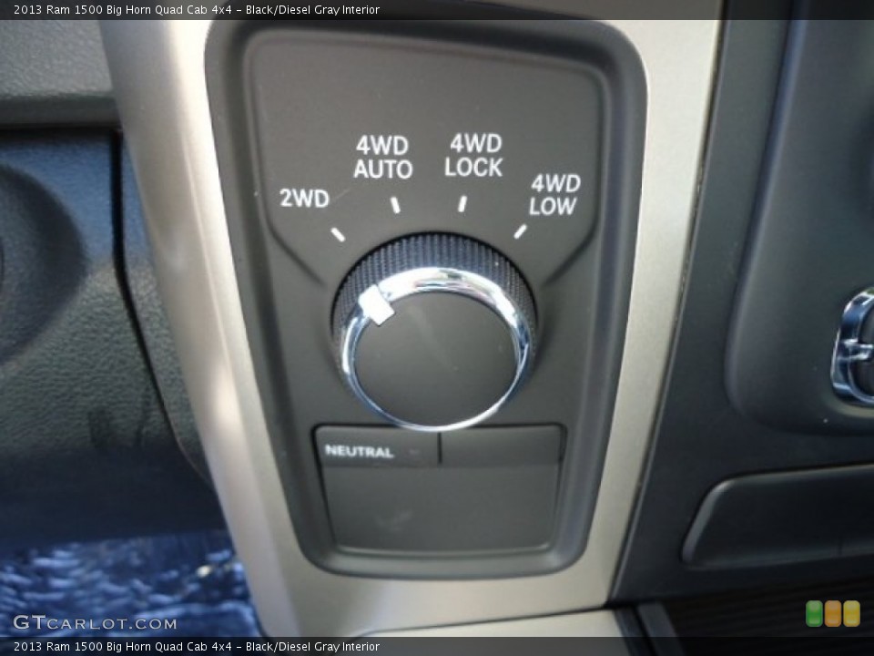 Black/Diesel Gray Interior Controls for the 2013 Ram 1500 Big Horn Quad Cab 4x4 #72475530
