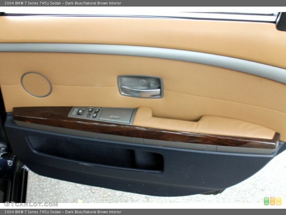 Dark Blue/Natural Brown Interior Door Panel for the 2004 BMW 7 Series 745Li Sedan #72476399