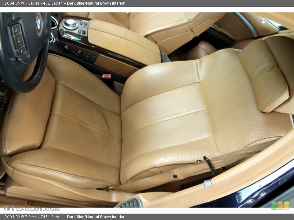 Dark Blue/Natural Brown Interior Front Seat for the 2004 BMW 7 Series 745Li Sedan #72476510