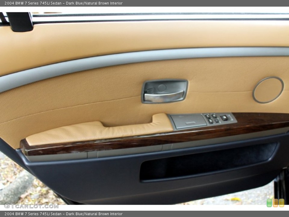Dark Blue/Natural Brown Interior Door Panel for the 2004 BMW 7 Series 745Li Sedan #72476551