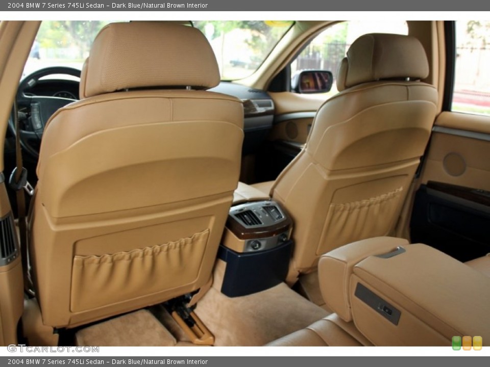 Dark Blue/Natural Brown Interior Rear Seat for the 2004 BMW 7 Series 745Li Sedan #72476593