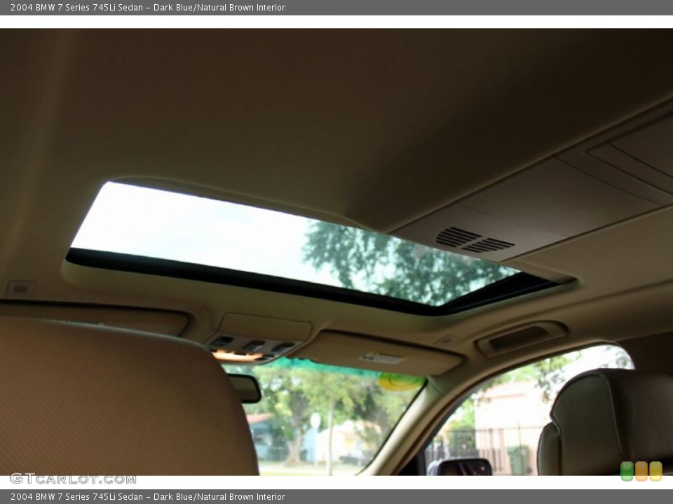 Dark Blue/Natural Brown Interior Sunroof for the 2004 BMW 7 Series 745Li Sedan #72477088