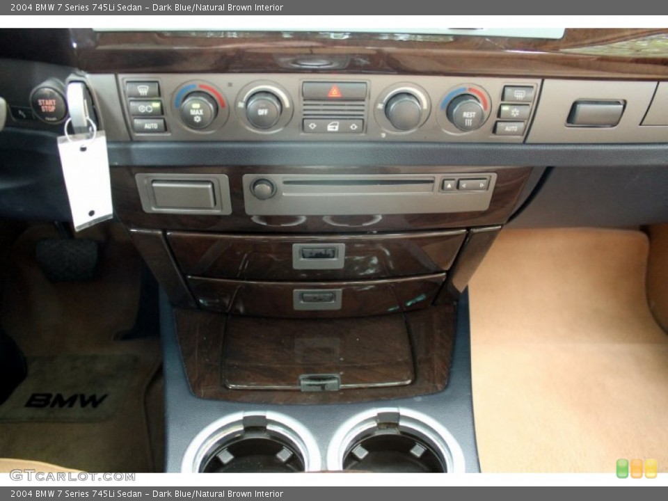Dark Blue/Natural Brown Interior Controls for the 2004 BMW 7 Series 745Li Sedan #72477150
