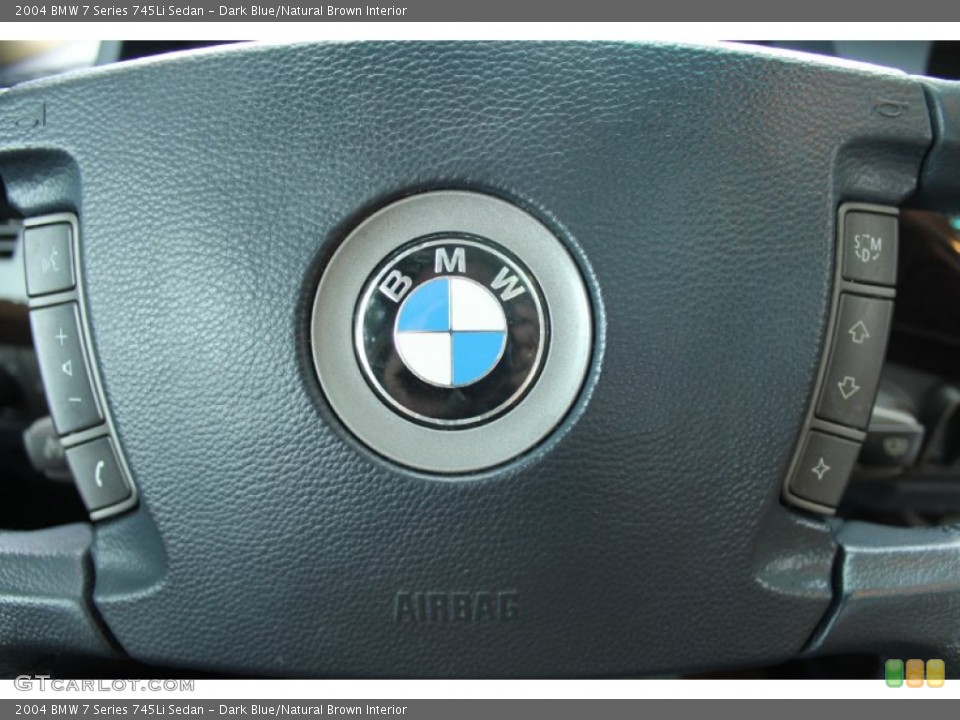 Dark Blue/Natural Brown Interior Controls for the 2004 BMW 7 Series 745Li Sedan #72477241