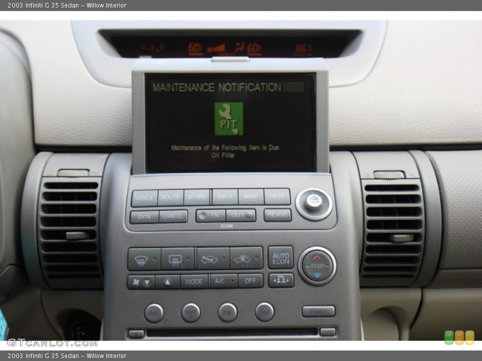 Willow Interior Controls for the 2003 Infiniti G 35 Sedan #72477778