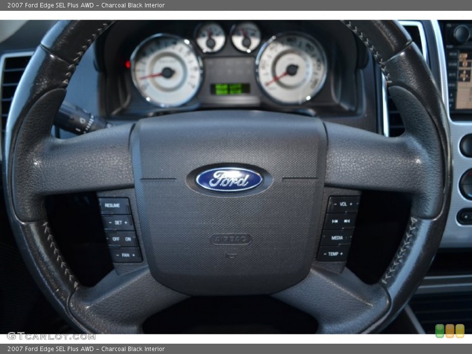 Charcoal Black Interior Steering Wheel for the 2007 Ford Edge SEL Plus AWD #72477832