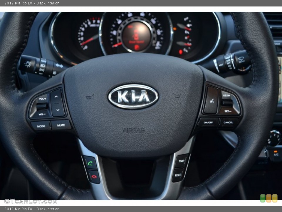 Black Interior Steering Wheel for the 2012 Kia Rio EX #72478816