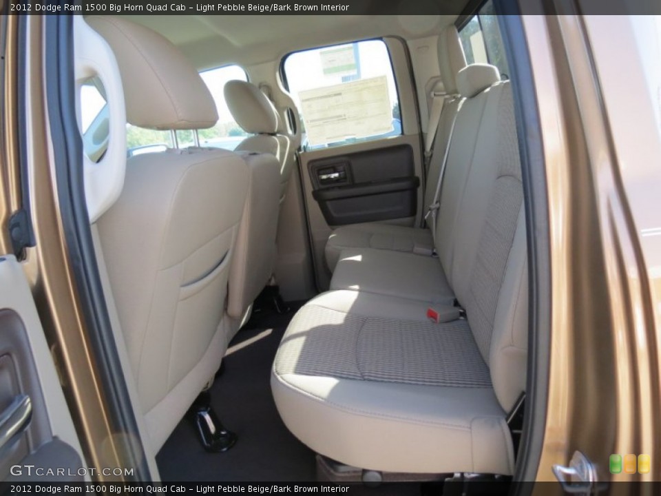 Light Pebble Beige/Bark Brown Interior Rear Seat for the 2012 Dodge Ram 1500 Big Horn Quad Cab #72482854