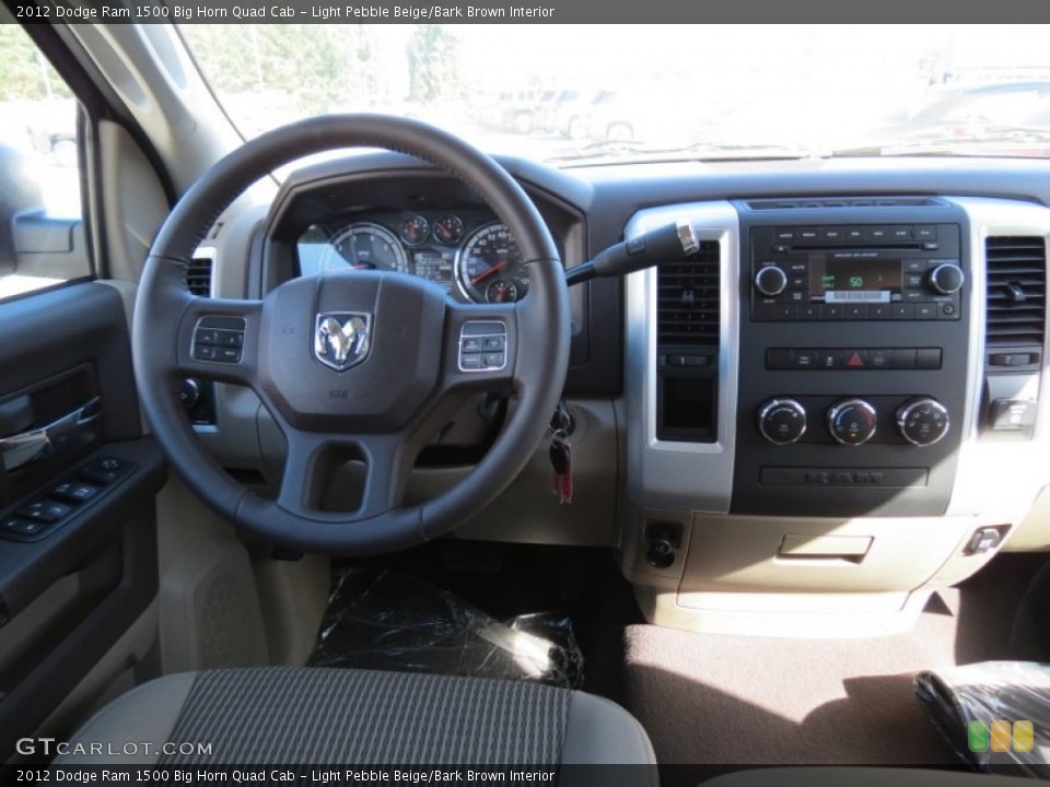 Light Pebble Beige/Bark Brown Interior Dashboard for the 2012 Dodge Ram 1500 Big Horn Quad Cab #72482908
