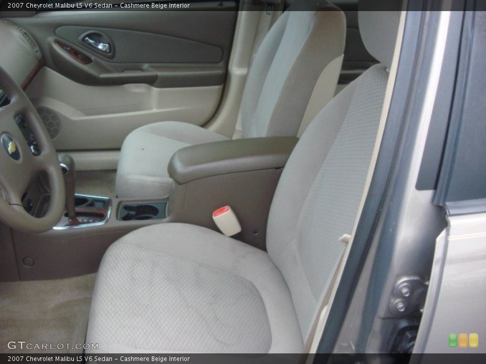 Cashmere Beige Interior Front Seat for the 2007 Chevrolet Malibu LS V6 Sedan #72483994