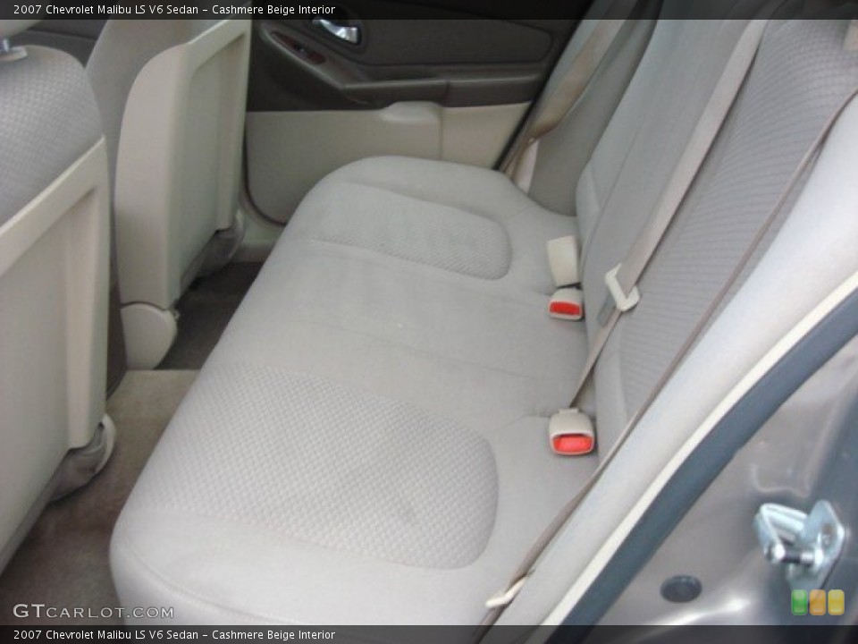 Cashmere Beige Interior Rear Seat for the 2007 Chevrolet Malibu LS V6 Sedan #72484015