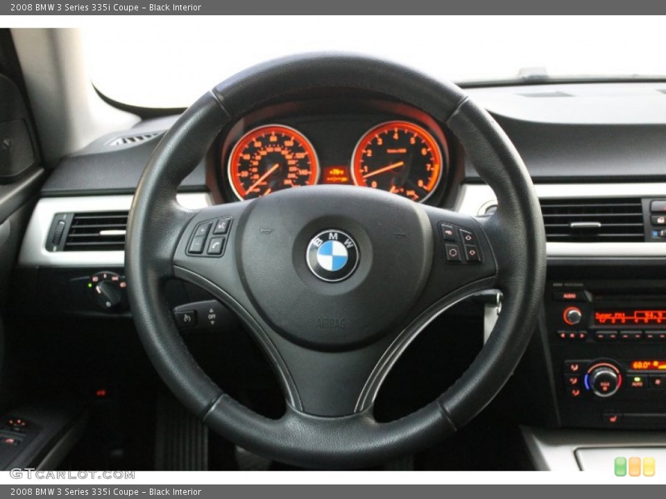 Black Interior Steering Wheel for the 2008 BMW 3 Series 335i Coupe #72484319