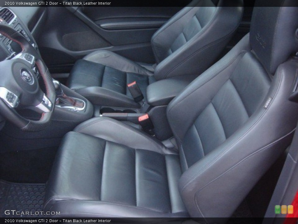 Titan Black Leather Interior Front Seat for the 2010 Volkswagen GTI 2 Door #72484526