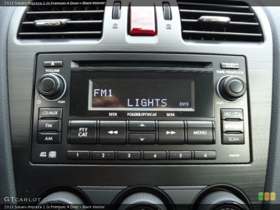 Black Interior Audio System for the 2013 Subaru Impreza 2.0i Premium 4 Door #72485413