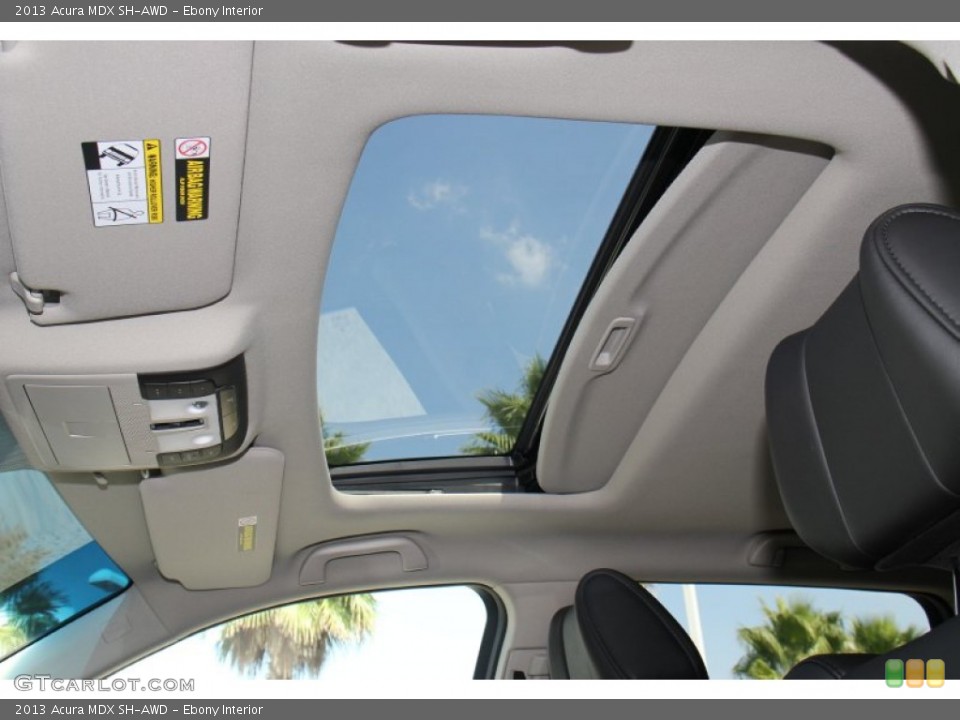 Ebony Interior Sunroof for the 2013 Acura MDX SH-AWD #72487657