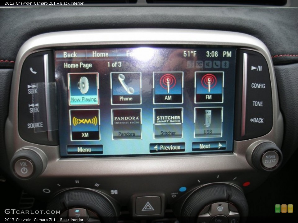 Black Interior Controls for the 2013 Chevrolet Camaro ZL1 #72488100