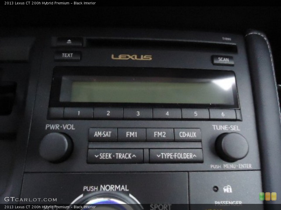 Black Interior Controls for the 2013 Lexus CT 200h Hybrid Premium #72488192