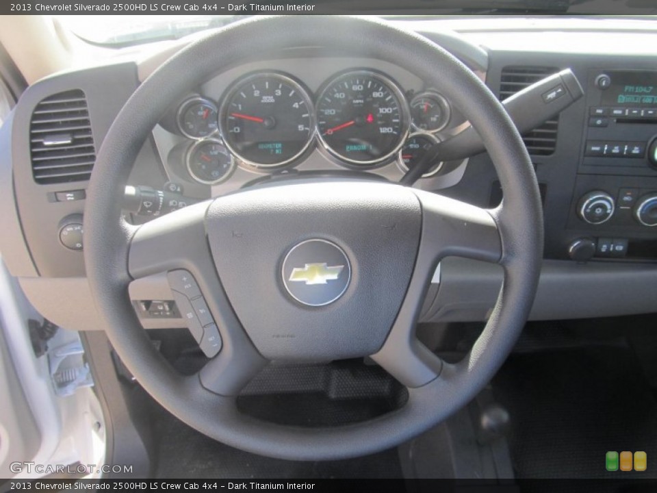 Dark Titanium Interior Steering Wheel for the 2013 Chevrolet Silverado 2500HD LS Crew Cab 4x4 #72493945
