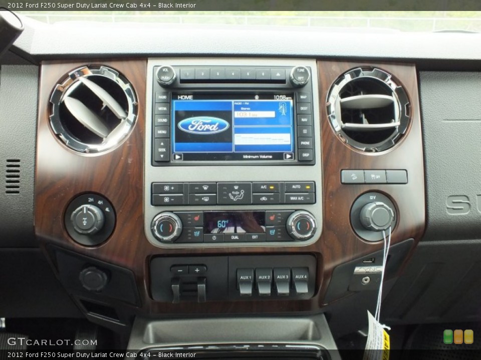 Black Interior Controls for the 2012 Ford F250 Super Duty Lariat Crew Cab 4x4 #72494215