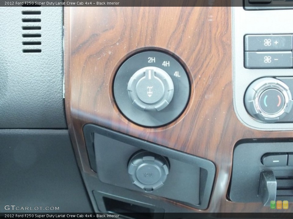 Black Interior Controls for the 2012 Ford F250 Super Duty Lariat Crew Cab 4x4 #72494239