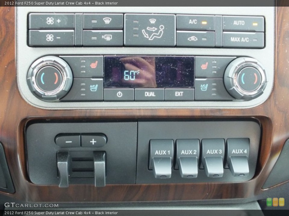Black Interior Controls for the 2012 Ford F250 Super Duty Lariat Crew Cab 4x4 #72494287