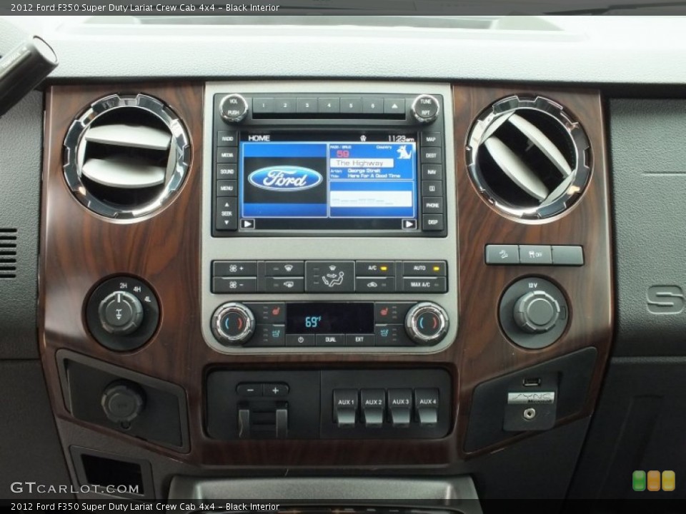 Black Interior Controls for the 2012 Ford F350 Super Duty Lariat Crew Cab 4x4 #72495559