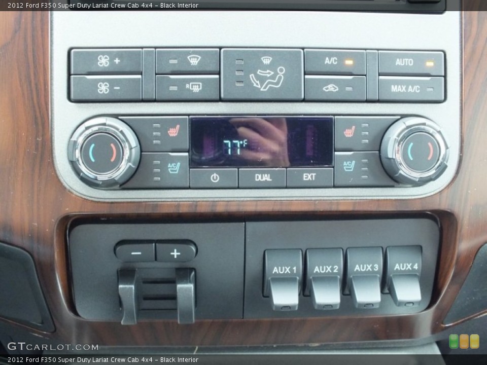 Black Interior Controls for the 2012 Ford F350 Super Duty Lariat Crew Cab 4x4 #72495625