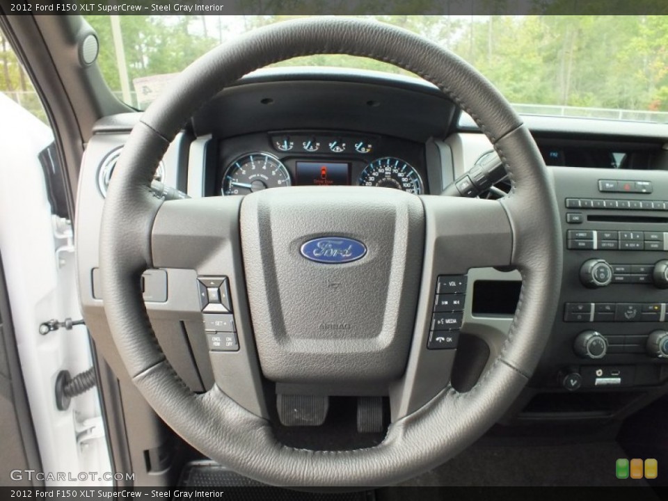 Steel Gray Interior Steering Wheel for the 2012 Ford F150 XLT SuperCrew #72496132