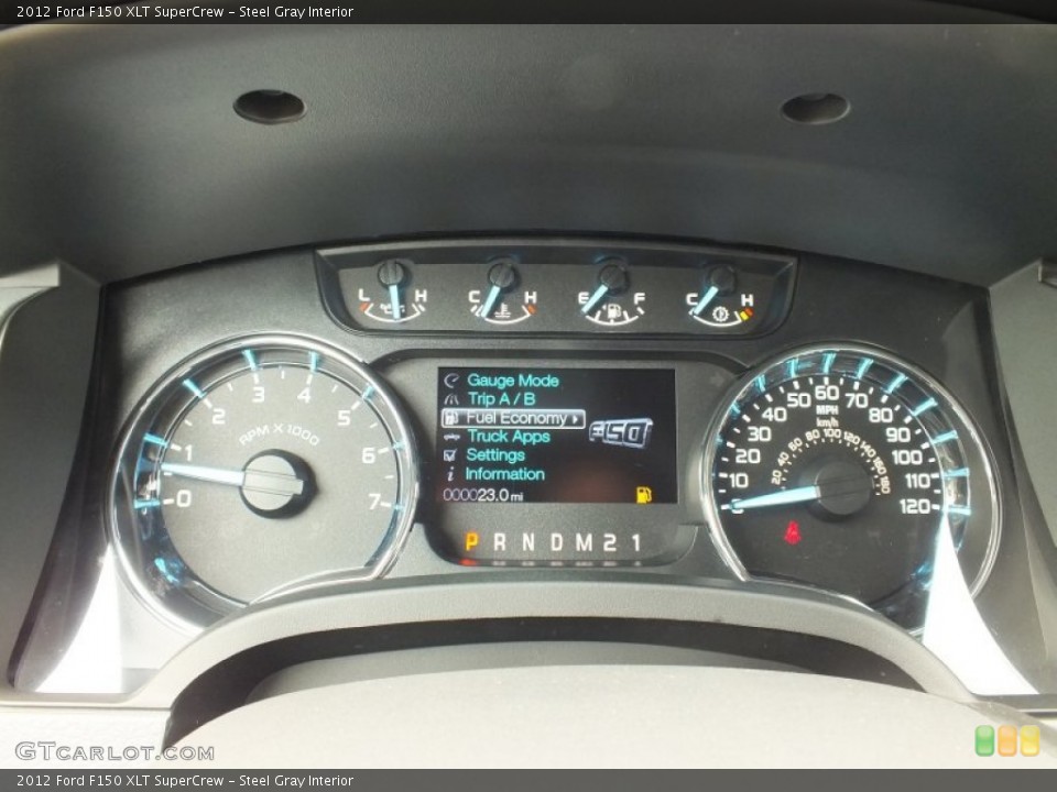 Steel Gray Interior Gauges for the 2012 Ford F150 XLT SuperCrew #72496159