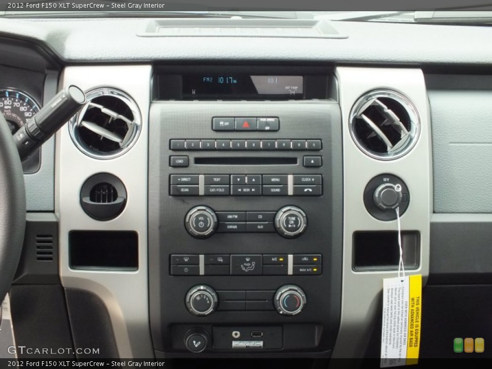 Steel Gray Interior Controls for the 2012 Ford F150 XLT SuperCrew #72496204