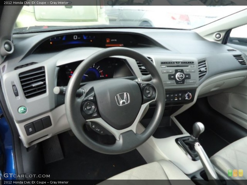 Gray Interior Prime Interior for the 2012 Honda Civic EX Coupe #72497332