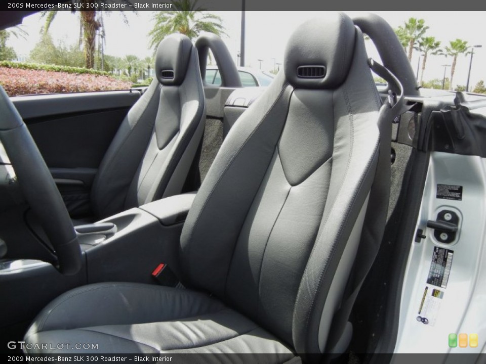 Black Interior Front Seat for the 2009 Mercedes-Benz SLK 300 Roadster #72497515