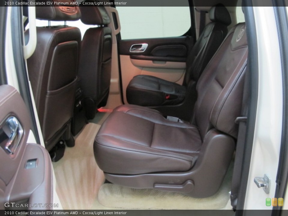Cocoa/Light Linen Interior Rear Seat for the 2010 Cadillac Escalade ESV Platinum AWD #72500931