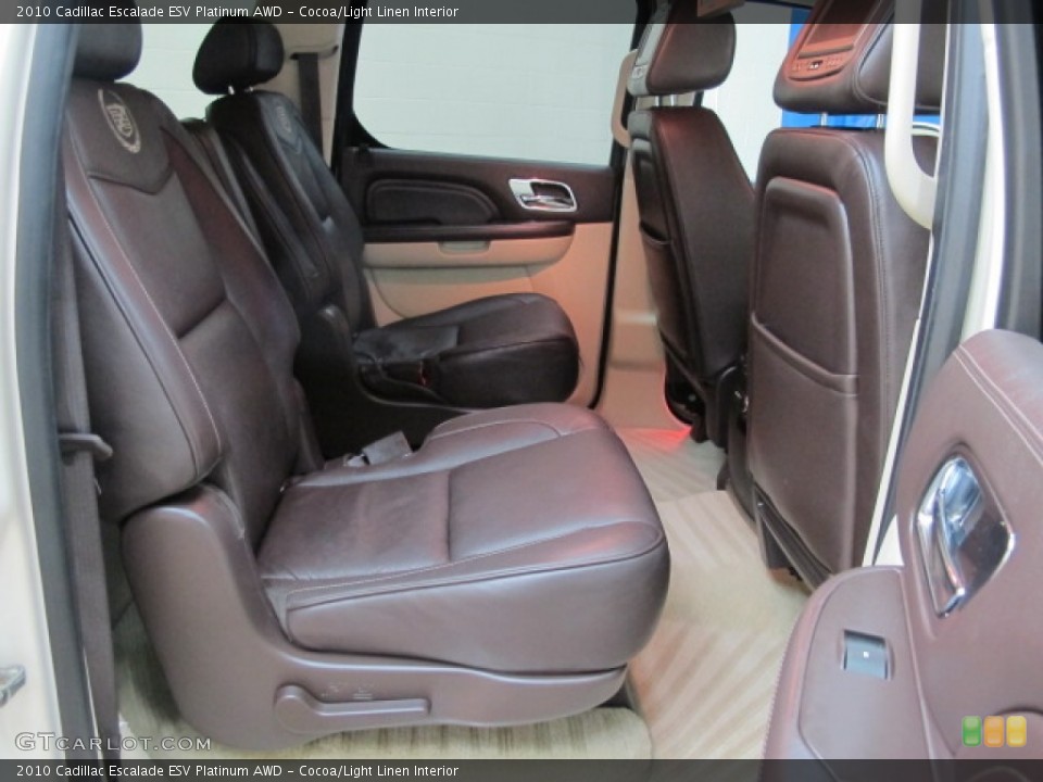 Cocoa/Light Linen Interior Rear Seat for the 2010 Cadillac Escalade ESV Platinum AWD #72501034